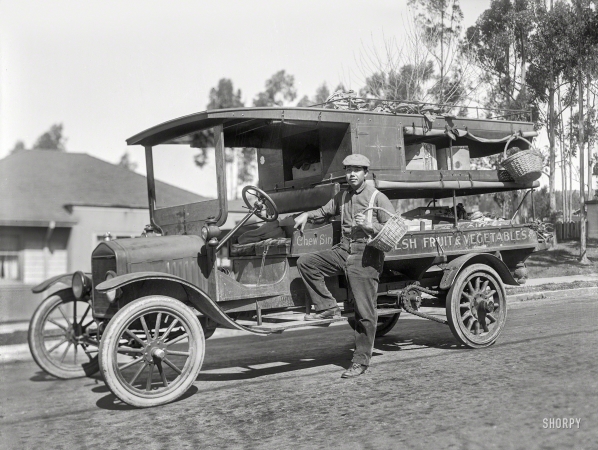 Photo showing: Chew Sing -- The Bay Area circa 1915. Chew Sing produce truck.