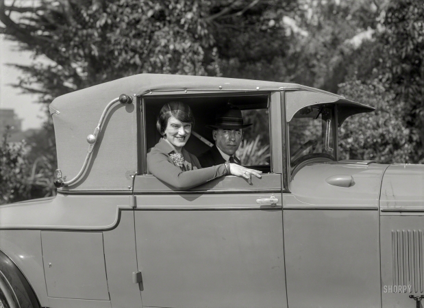 Photo showing: Squinty and Shifty -- San Francisco circa 1927. Paige Cabriolet Roadster.