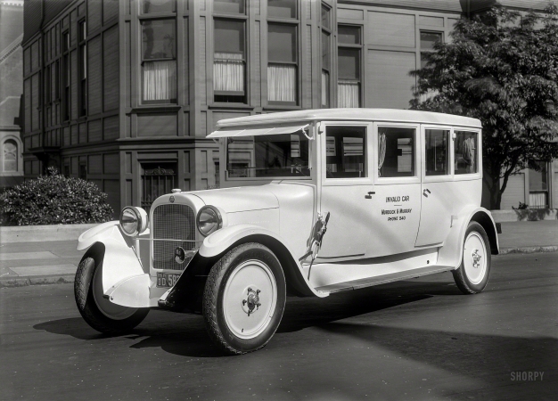 Photo showing: Invalid Car -- San Francisco circa 1926. Dodge ambulance.