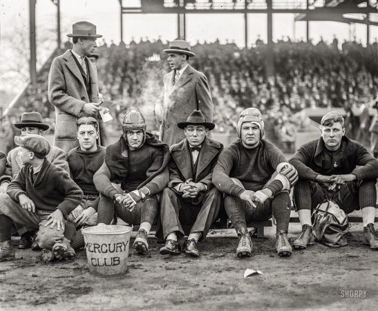 Photo showing: Mercury Gridmen -- Washington, D.C., 1924. Mercury Athletic Club -- Benefit game for 'Fighting' Bill McBride, stricken with paralysis.