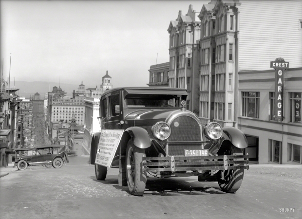 Photo showing: High Gear -- San Francisco, 1926. Kissel Straight Eight on California Street.