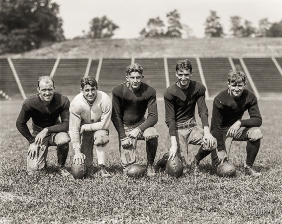 Photo showing: Power Five -- Washington, D.C., 1925. Linskey, Harvey, Foley, Bailey, Saffo (Catholic U.)