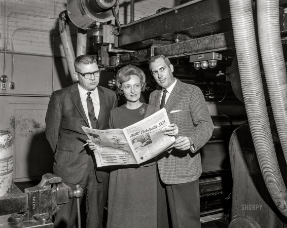 Photo showing: The Write Stuff -- This just in from the pressroom of the Columbus, Georgia, Ledger-Enquirer:
Women's International Bowling Congress Marks 50th Anniversary!