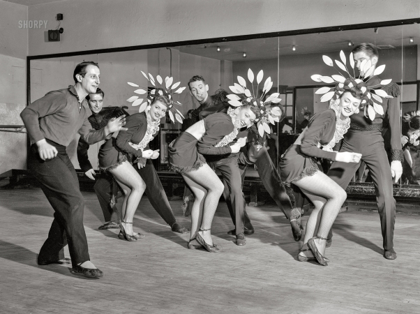 Photo showing: Jazzdance! -- May 1947. To unite jazz and dance. Choreographer Lee Sherman in rehearsal -- Radio City Music Hall, New York.
