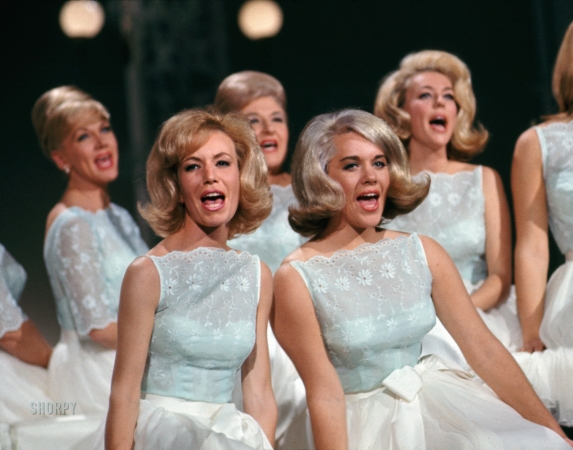 Photo showing: The King Sisters -- March 1965. The King Sisters in rehearsal for musical variety series 'The King Family' on ABC-TV.