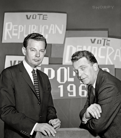 Photo showing: Brinkley and Huntley -- July 1960. David Brinkley and Chet Huntley -- NBC convention coverage.
