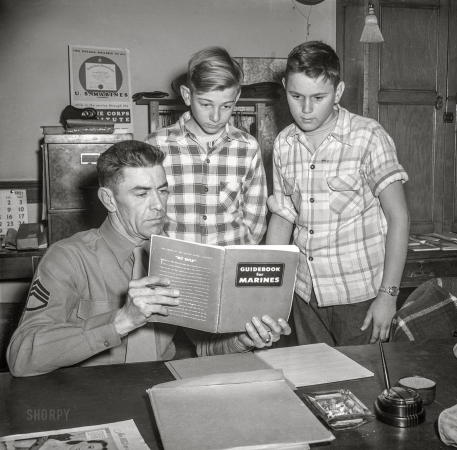 Photo showing: The Few, the Proud -- Columbus, Georgia, 1951. Future Marines of America -- Juniors.
