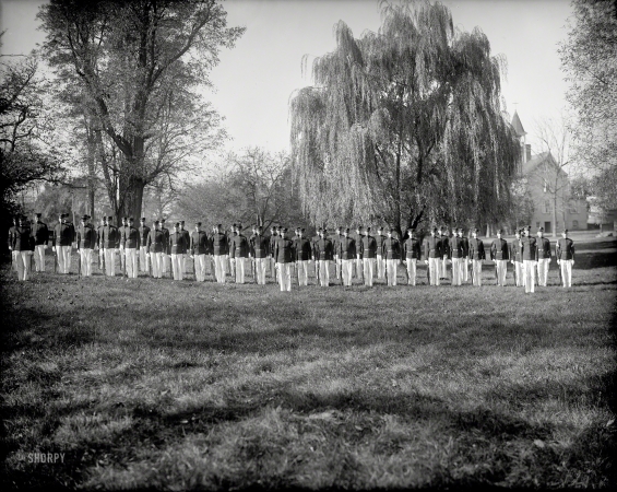 Photo showing: Company B -- Circa 1920. V.P.I. Cadet Company 'B'. The men of Virginia Polytechnic Institute in Blacksburg.