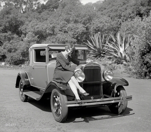Photo showing: Selected Succulents -- San Francisco in 1928. Oldsmobile Coupe.