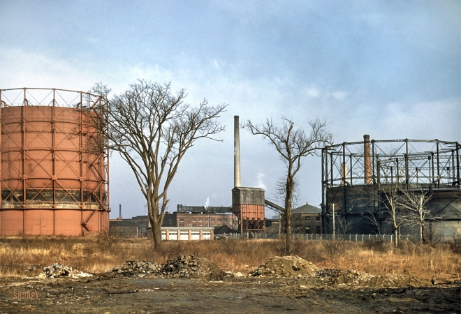 Photo showing: Winter Wonderland - -- January 1941. Industrial area around New Bedford, Massachusetts.