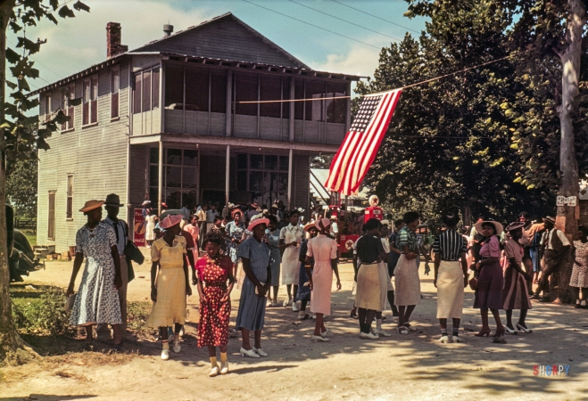 Photo showing: All-American Fourth -- July 4, 1939. A Fourth of July celebration. St. Helena Island, South Carolina.