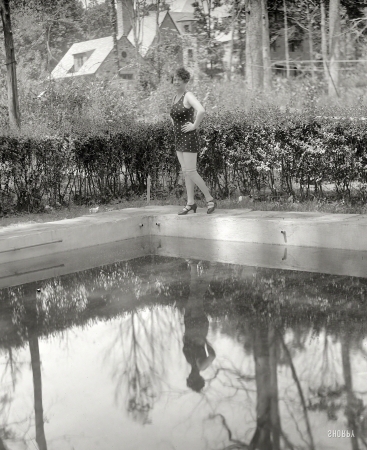 Photo showing: White Narcissa -- Washington, D.C., circa 1930. Erstwhile bathing beauty Maude Foote Gibbs.