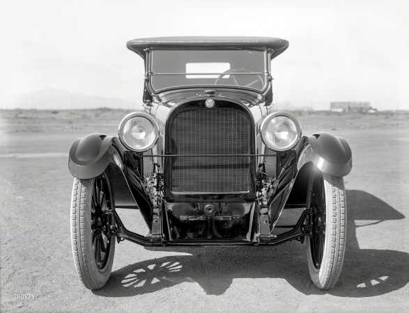 Photo showing: Full Frontal -- San Francisco circa 1922. Dodge Bros. touring car.