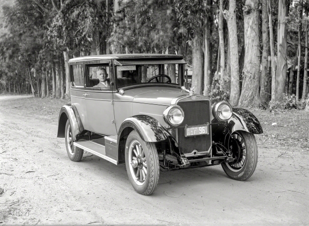 Photo showing: Forest Coupe -- San Francisco, 1926. Rickenbacker in woods.