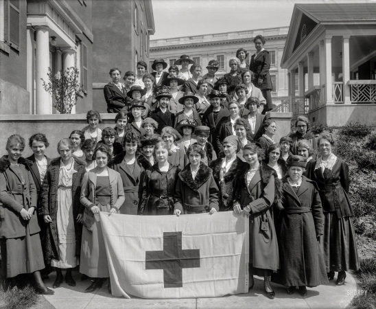 Photo showing: The Committee -- Washington, D.C., circa 1920. Red Cross group, Government Hotels.
