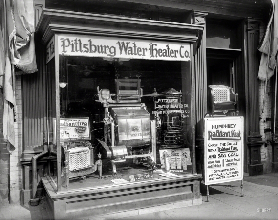 Photo showing: Chase the Chills -- Washington, D.C., 1920. Pittsburg Water Heater Co.