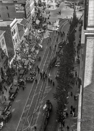Photo showing: H Street Emergency -- Washington, D.C. -- October 13, 1919. American Forestry Association fire at 1408 H Street N.W.