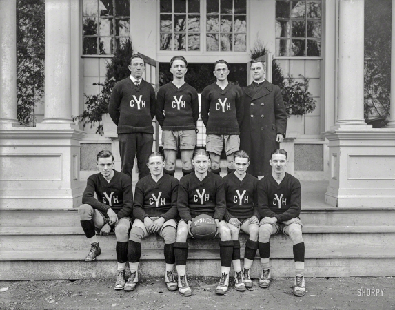 Photo showing: Ballers -- Washington, D.C., 1920. Congress Heights Yankees basketball team.