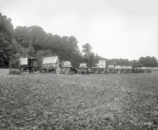 Photo showing: Ford Tractors -- Washington, D.C., circa 1921. Ford tractor demonstration.