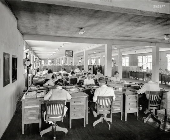 Photo showing: Trouble and Typing -- November 24, 1924. Bonus Bureau -- Personnel Records Division.