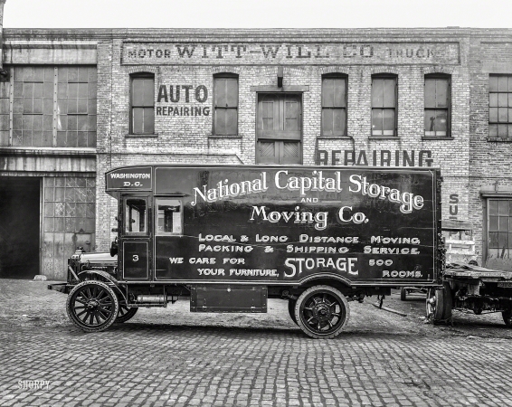 Photo showing: Modern Moving -- Washington, D.C., circa 1926. National Capital Storage & Moving Co.