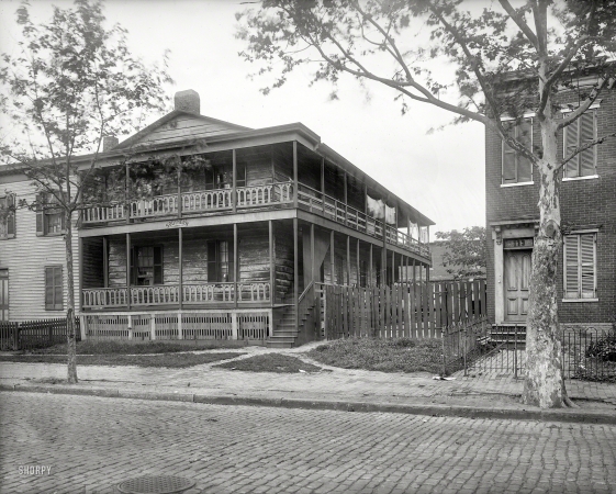 Photo showing: The Southern -- Washington, D.C., circa 1919. Southern Apartments, 123 G Street S.W. Formerly a Civil War barracks.