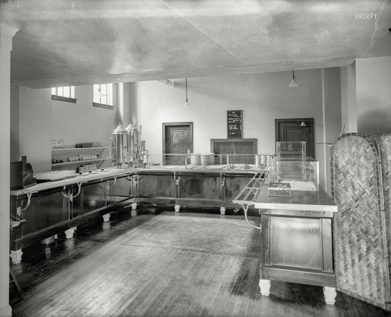 Photo showing: Potatoe Cakes -- Washington, D.C., circa 1927. E.B. Adams Co. -- Cafeteria, All States Hotel for Women.