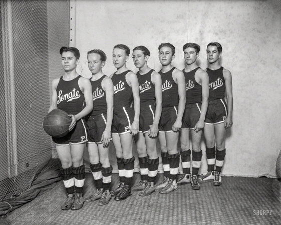 Photo showing: Senate Hopefuls -- Washington, D.C., 1927. Congressional pages -- Senate basketball.
