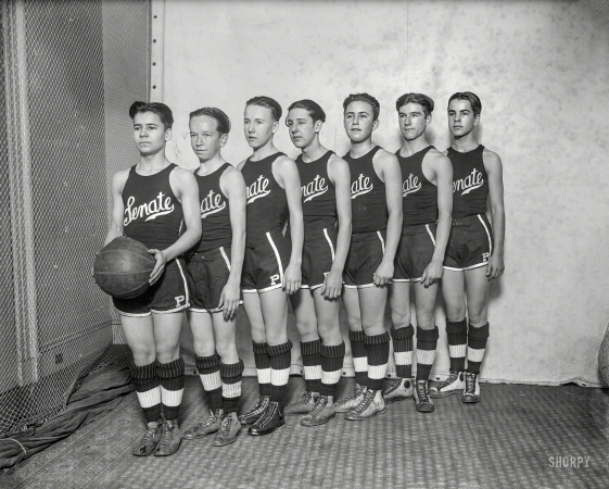 Photo showing: Senate Hopefuls -- Washington, D.C., 1927. Congressional pages -- Senate basketball.