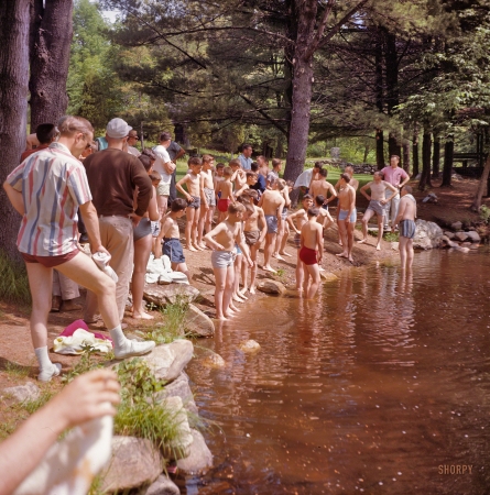 Photo showing: The Summer of Sixty-Four -- Boys about to go swimming.