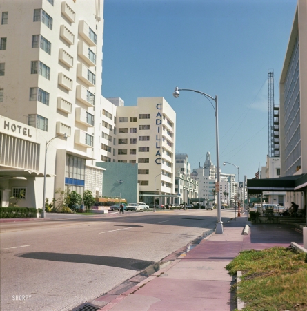 Photo showing: Concrete Cadillac -- Collins Avenue, Miami Beach, 1964. Cadillac Hotel.