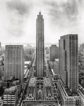 Photo showing: 30 Rock II -- New York, 1939. Radio City buildings (RCA and other Rockefeller Center buildings).