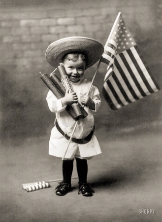 Photo showing: A Short Fuse -- Independence Day, 1906.