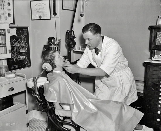 Photo showing: The Dentalist -- Jan. 24, 1936. Washington, D.C. NO CAPTION (dentist).