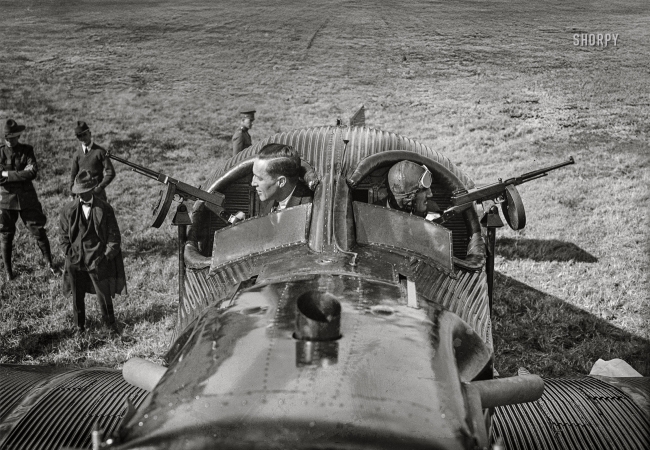 Photo showing: Tommy Gunship -- Oct 21, 1921. Washington, D.C. George Wise and Brooke Hyde-Pearson in Junkers-Larsen 'JL-12,' dreadnaught of the air.