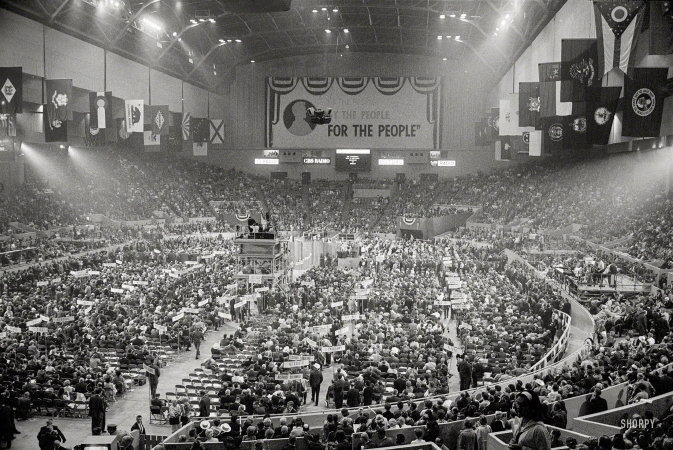 Photo showing: For the People -- July 13, 1964. San Francisco. Republican National Convention. Gov. Hatfield of Oregon delivering keynote address at Cow Palace.