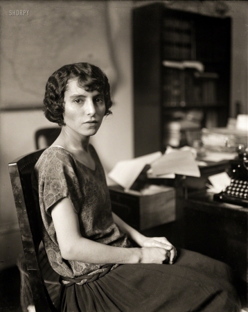 Photo showing: Private Office -- February 1923. Miss Jacqueline Mansfield.