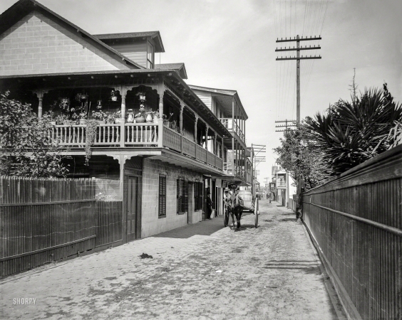 Photo showing: St. George Street. -- St. Augustine, Florida, circa 1894. St. George Street.