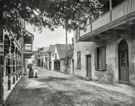 Photo showing: Home Improvement. -- St. Augustine, Florida, circa 1894. St. George Street.