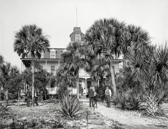 Photo showing: Cast of Characters. -- Brevard County, Florida, circa 1897. Hotel Eau Gallie, Indian River.