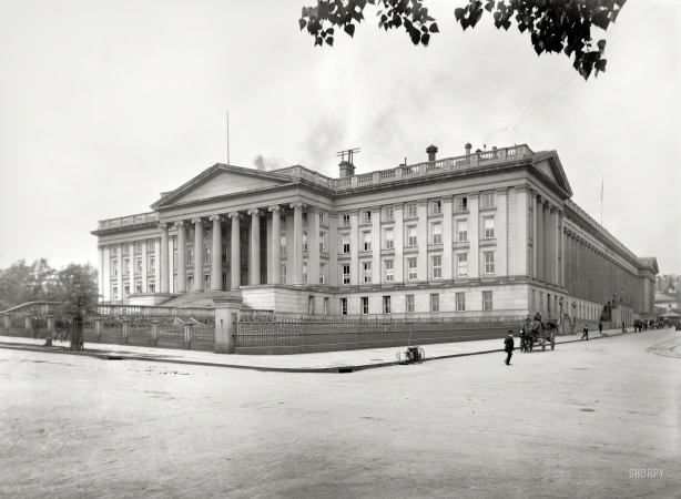 Photo showing: Department of the Treasury -- Circa 1897. U.S. Treasury building, Washington, D.C.
