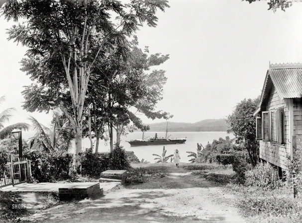 Photo showing: Fantasy Island. -- Circa 1905. Scarborough Bay, Trinidad & Tobago.