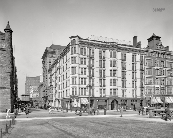 Photo showing: Victoria Hotel -- Chicago circa 1900. Victoria Hotel, Michigan Avenue and Van Buren Street.