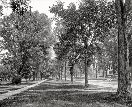 Photo showing: Next Stop, Northfield -- Circa 1900. Main Street -- Northfield, Massachusetts.