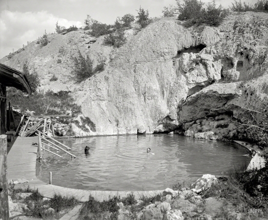 Photo showing: Spring Fling -- 1902. The Basin, lower spring, Banff, Alberta.
