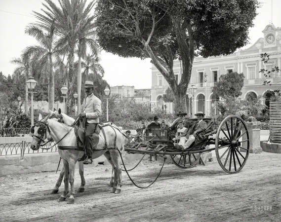 Photo showing: Havana Volanta -- Havana, Cuba, circa 1904. A Cuban volanta.