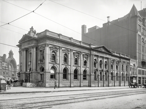 Photo showing: INB -- Indianapolis, 1904. Indiana National Bank, Virginia Avenue.