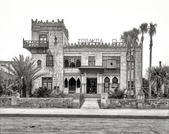 Photo showing: Villa Zorayda -- Circa 1904. Zorayda Club, King Street, St. Augustine, Florida.