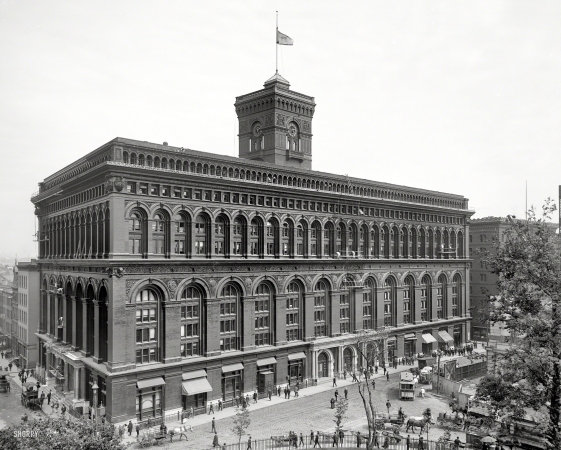 Photo showing: Fortress Broadway -- 1904. Produce Exchange, New York, N.Y.
