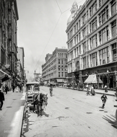 Photo showing: Nicollet Avenue -- Circa 1904. Nicollet Avenue, Minneapolis, Minnesota.